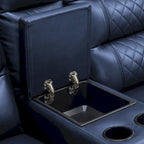 MCombo Canapé inclinable électrique avec console, canapé inclinable électrique avec chauffage et vibrations, ports USB, porte-gobelets PR624