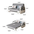 Canapé-lit convertible Luck Live Farmhouse de 59,84 pouces avec base de rangement, fauteuil pliant, canapés pour salon