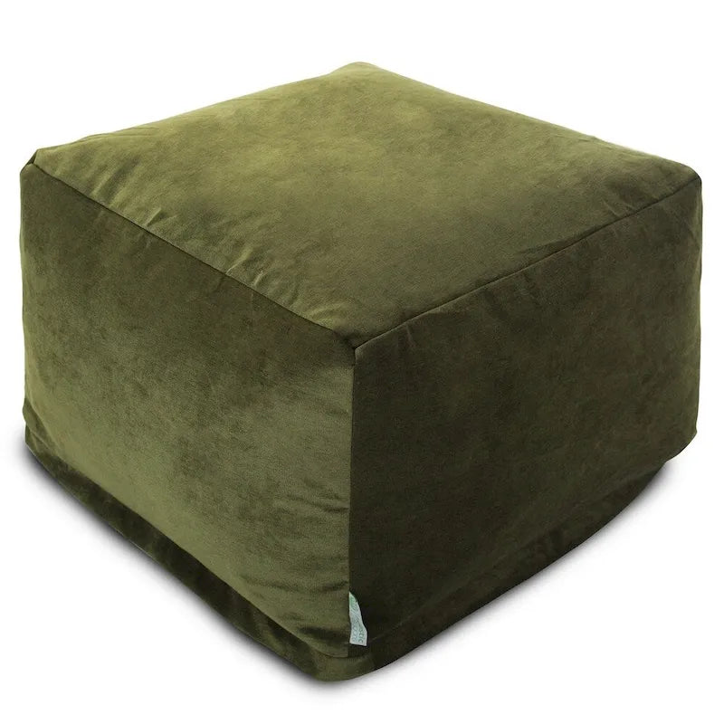 Pouf ottoman en velours Majestic Home Goods Indoor Villa