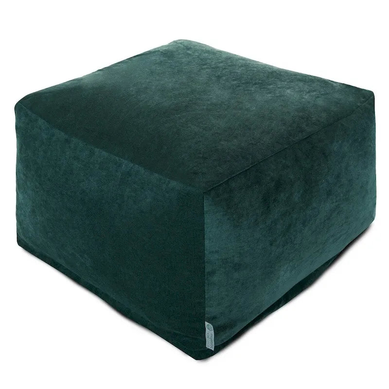 Pouf ottoman en velours Majestic Home Goods Indoor Villa
