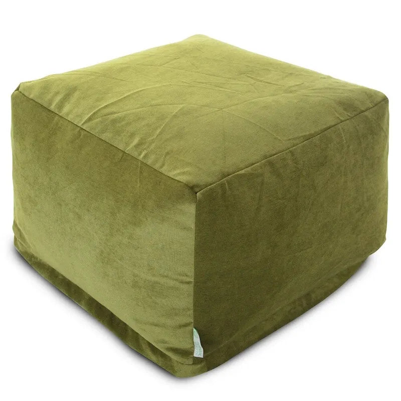 Pouf ottoman en velours Majestic Home Goods Indoor Villa