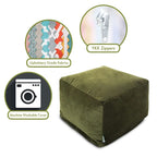 Pouf ottoman en velours Majestic Home Goods Indoor Villa