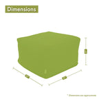 Pouf ottoman en velours Majestic Home Goods Indoor Villa