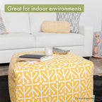 Pouf ottoman en velours Majestic Home Goods Indoor Villa