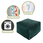 Pouf ottoman en velours Majestic Home Goods Indoor Villa