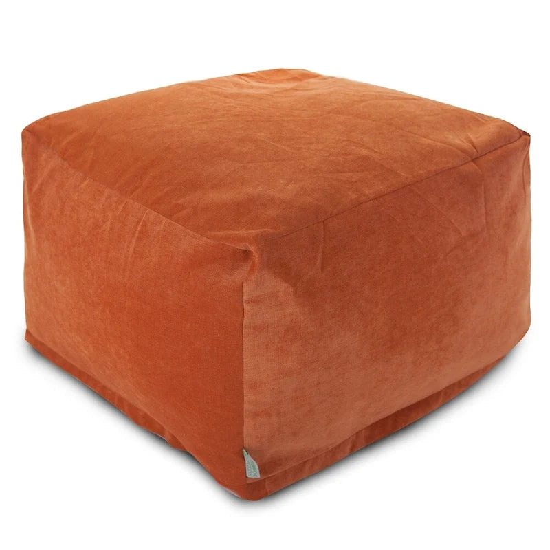 Pouf ottoman en velours Majestic Home Goods Indoor Villa
