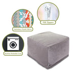 Pouf ottoman en velours Majestic Home Goods Indoor Villa