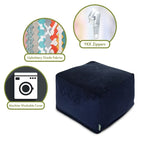 Pouf ottoman en velours Majestic Home Goods Indoor Villa