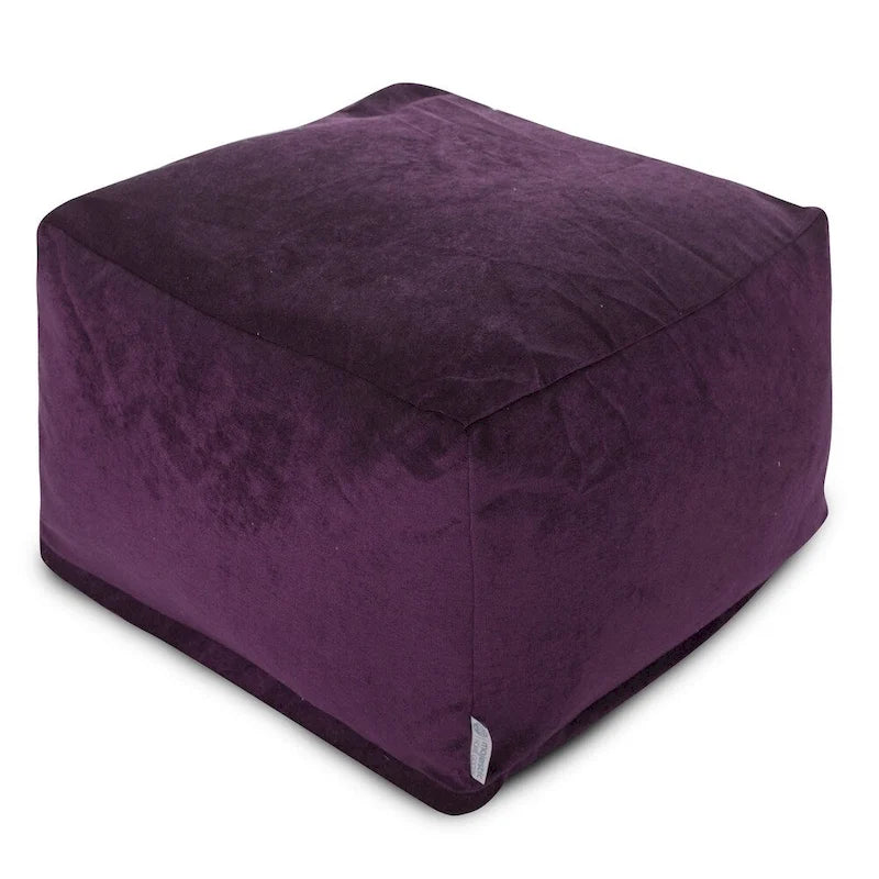 Pouf ottoman en velours Majestic Home Goods Indoor Villa