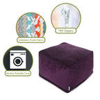 Pouf ottoman en velours Majestic Home Goods Indoor Villa