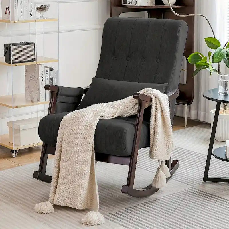 Fauteuil à bascule en bois massif