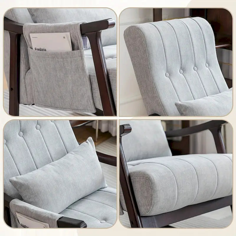 Fauteuil à bascule en bois massif