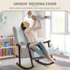 Fauteuil à bascule en bois massif