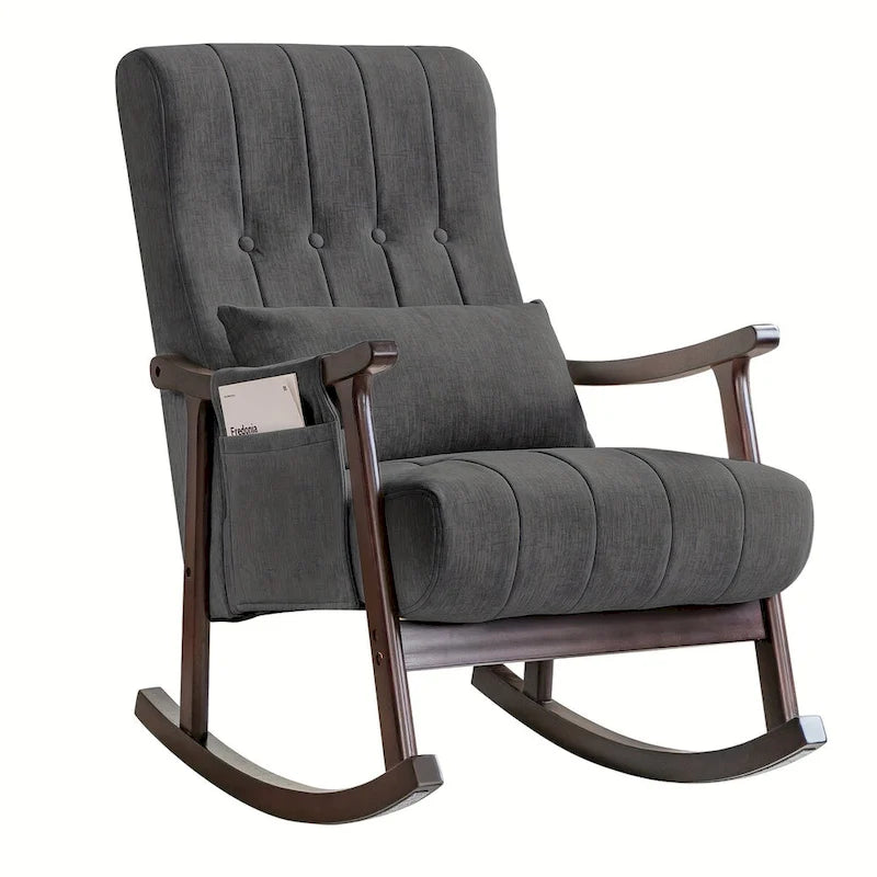 Fauteuil à bascule en bois massif