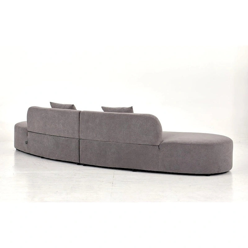 Grand canapé sectionnel incurvé en demi-lune de 132,3 pouces