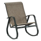 Fauteuil à bascule d'extérieur contemporain Kozyard avec assise en toile tendue