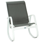 Fauteuil à bascule d'extérieur contemporain Kozyard avec assise en toile tendue