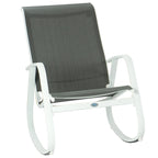 Fauteuil à bascule d'extérieur contemporain Kozyard avec assise en toile tendue
