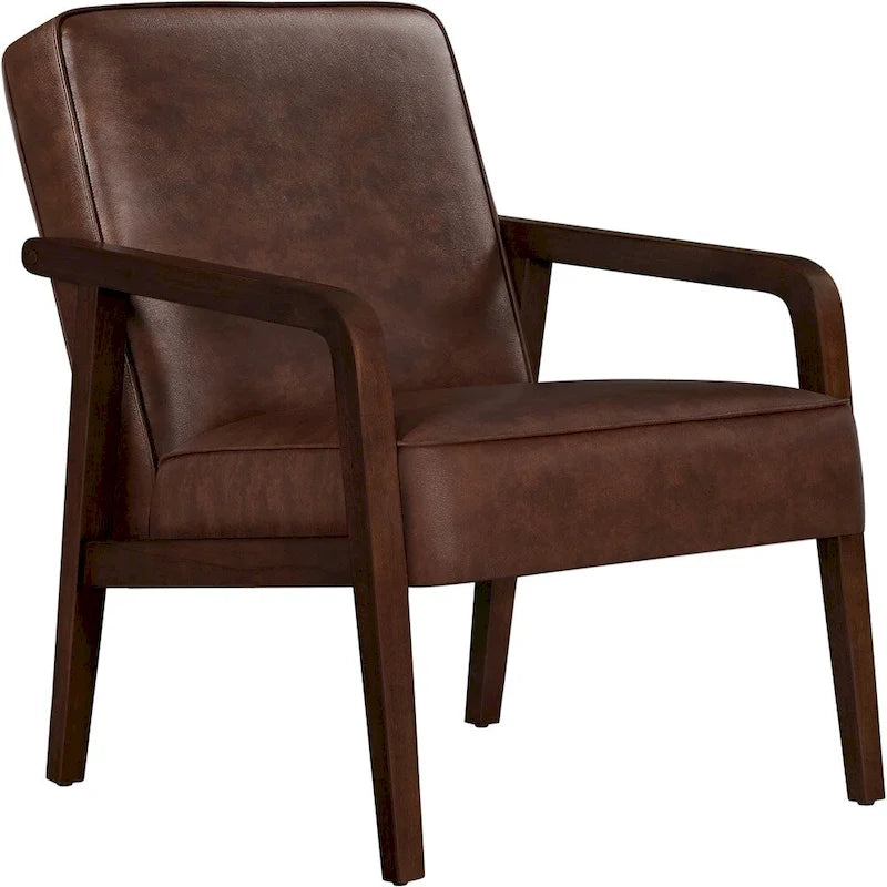 Fauteuil d'appoint moderne en similicuir Yaheetech