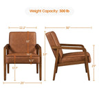 Fauteuil d'appoint moderne en similicuir Yaheetech