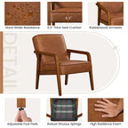 Fauteuil d'appoint moderne en similicuir Yaheetech