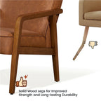 Fauteuil d'appoint moderne en similicuir Yaheetech