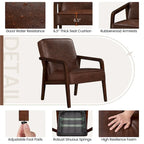 Fauteuil d'appoint moderne en similicuir Yaheetech