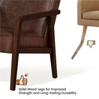 Fauteuil d'appoint moderne en similicuir Yaheetech