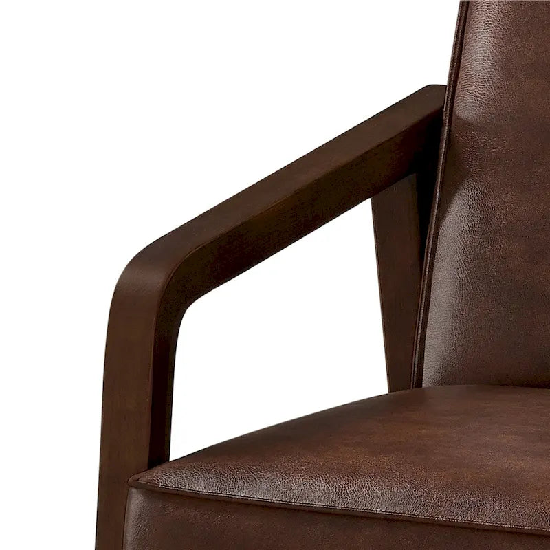 Fauteuil d'appoint moderne en similicuir Yaheetech