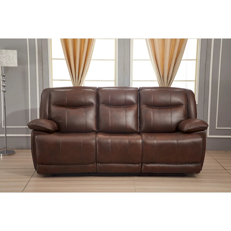 Canapé inclinable manuel 3 places en cuir reconstitué Betsy Furniture 8006