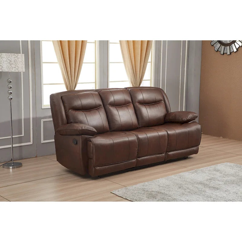Canapé inclinable manuel 3 places en cuir reconstitué Betsy Furniture 8006