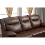 Canapé inclinable manuel 3 places en cuir reconstitué Betsy Furniture 8006