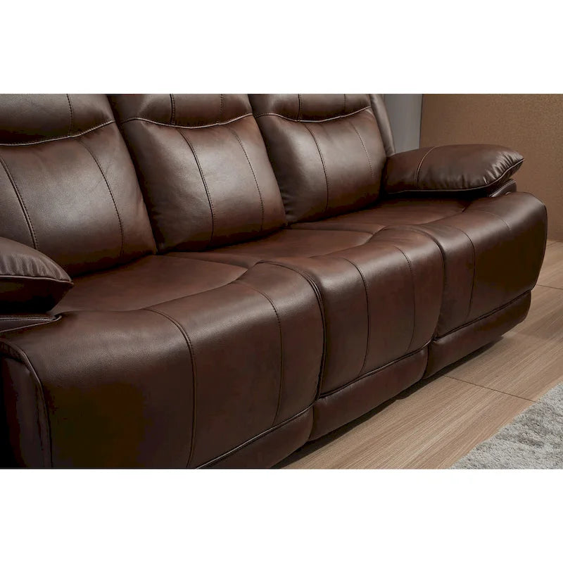 Canapé inclinable manuel 3 places en cuir reconstitué Betsy Furniture 8006