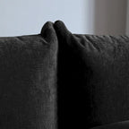 Canapé sectionnel en forme de L de 103 po, canapé modulaire 4 places minimaliste en chenille avec pouf réversible