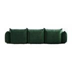 Canapé sectionnel en forme de L de 103 po, canapé modulaire 4 places minimaliste en chenille avec pouf réversible