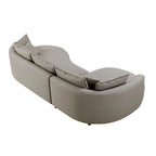 Canapé d'angle en cuir avec méridienne Grand canapé de luxe pour salon