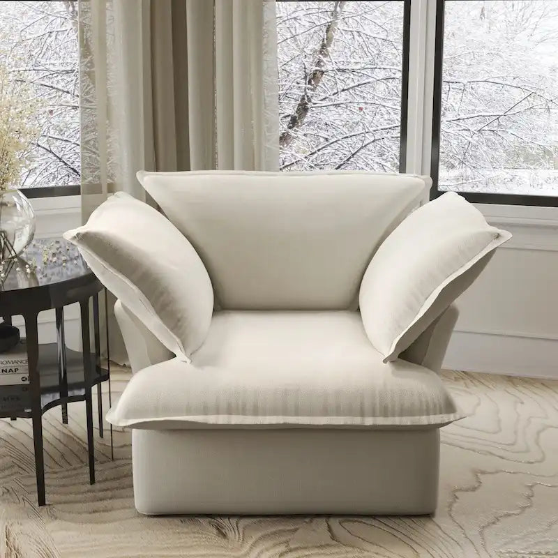 Canapé moderne et confortable nuage, canapé sectionnel minimaliste en duvet, housses de coussin amovibles