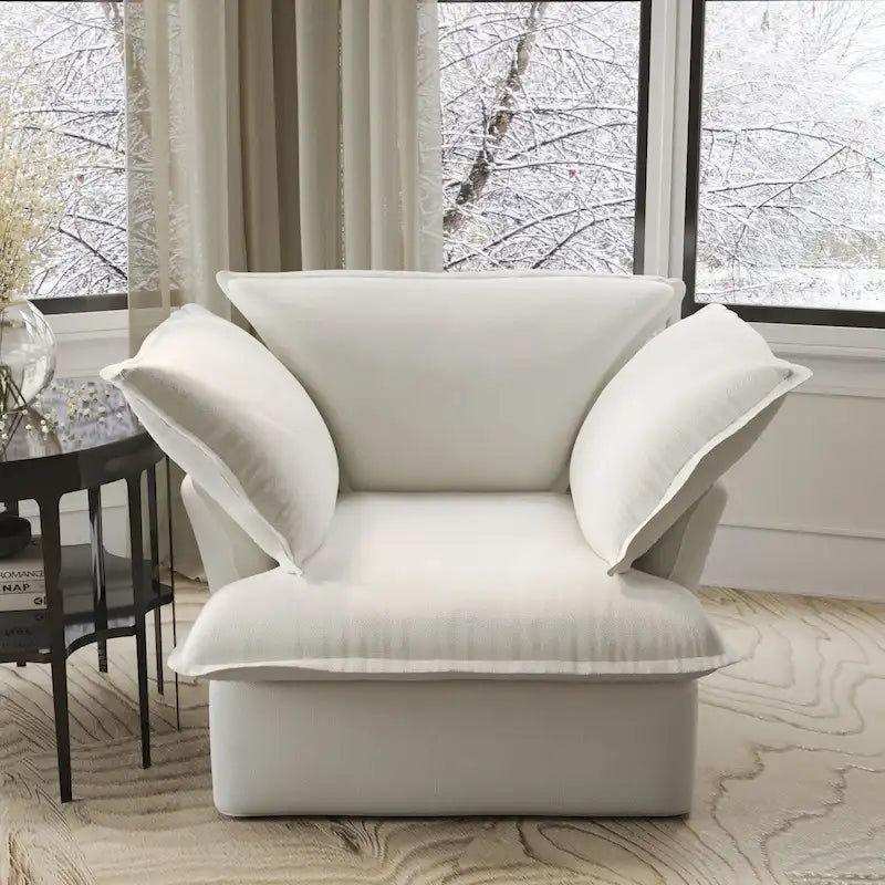 Canapé moderne et confortable nuage, canapé sectionnel minimaliste en duvet, housses de coussin amovibles