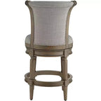 55 Downing Street Oliver 26 tabouret de comptoir pivotant traditionnel en frêne gris et chêne
