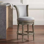 55 Downing Street Oliver 26 tabouret de comptoir pivotant traditionnel en frêne gris et chêne