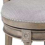 55 Downing Street Oliver 26 tabouret de comptoir pivotant traditionnel en frêne gris et chêne