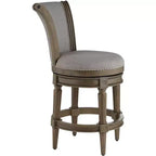55 Downing Street Oliver 26 tabouret de comptoir pivotant traditionnel en frêne gris et chêne