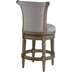 55 Downing Street Oliver 26 tabouret de comptoir pivotant traditionnel en frêne gris et chêne