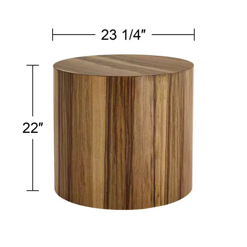 Table d'appoint marron large Crestview Collection Limba 23 1/4