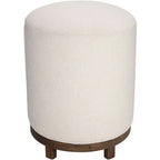 55 Downing Street Daniel Wood Tabouret de bar pivotant marron de 64,7 cm de haut avec coussin Zeus Pearl moderne pour îlot de cuisine à hauteur de comptoir