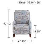 Fauteuil inclinable électrique 3 positions Kensington Hill Gulls Point Sky 27 1/2 po de largeur bleu