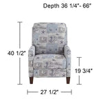 Fauteuil inclinable électrique 3 positions Kensington Hill Gulls Point Sky 27 1/2 po de largeur bleu