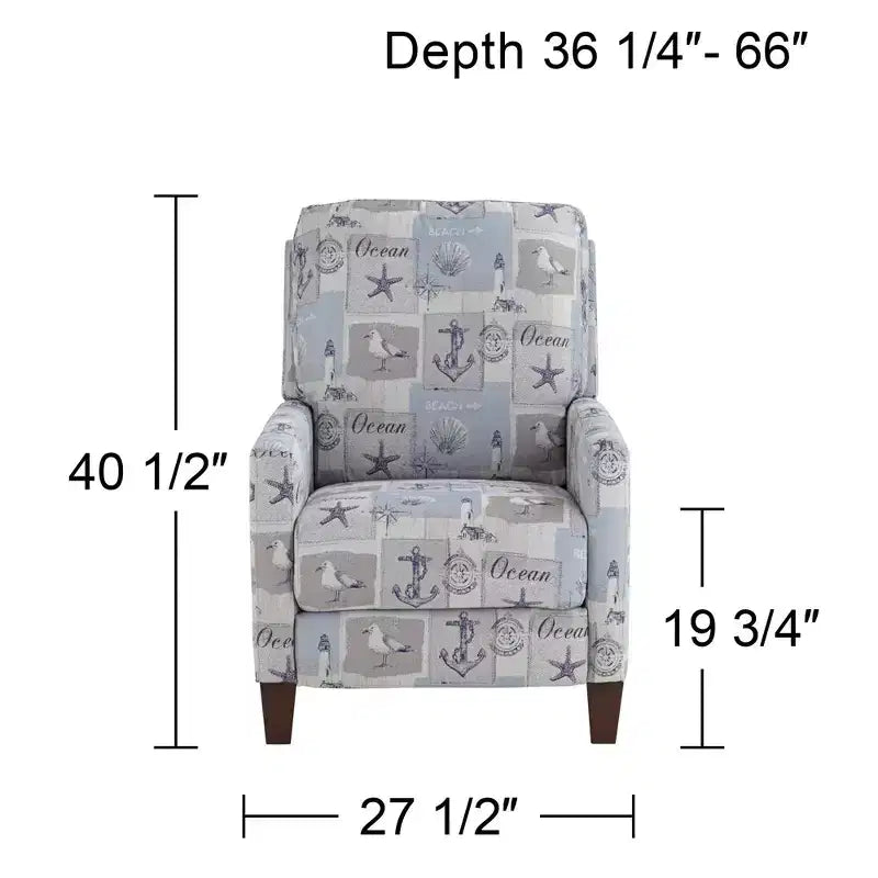 Fauteuil inclinable électrique 3 positions Kensington Hill Gulls Point Sky 27 1/2 po de largeur bleu