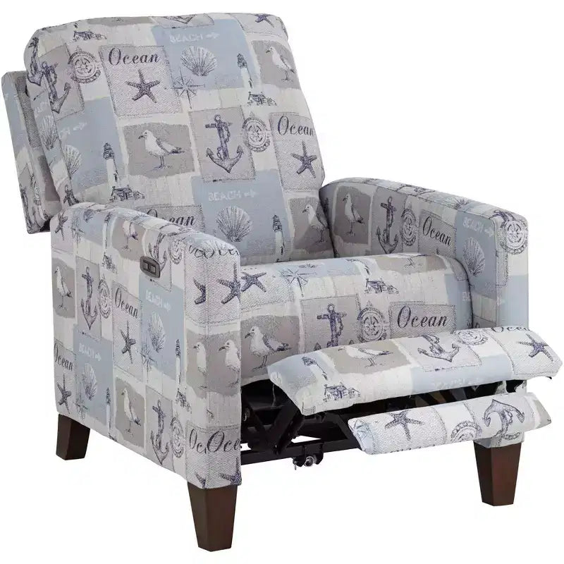 Fauteuil inclinable électrique 3 positions Kensington Hill Gulls Point Sky 27 1/2 po de largeur bleu