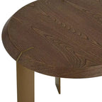 Table d'appoint ronde élégante 55 Downing Street Simmons en bois marron de 54,6 cm de large